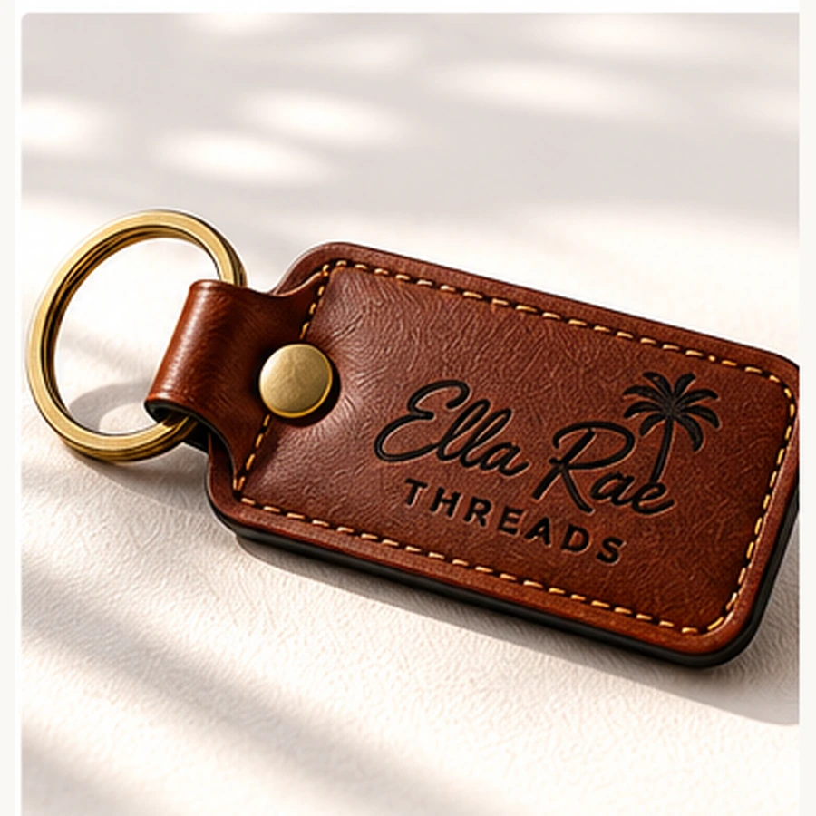 Ella Rae Threads leather keychain