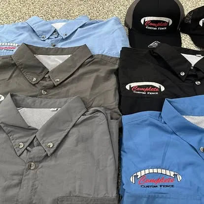 Complete Custom Fence embroidered company apparel